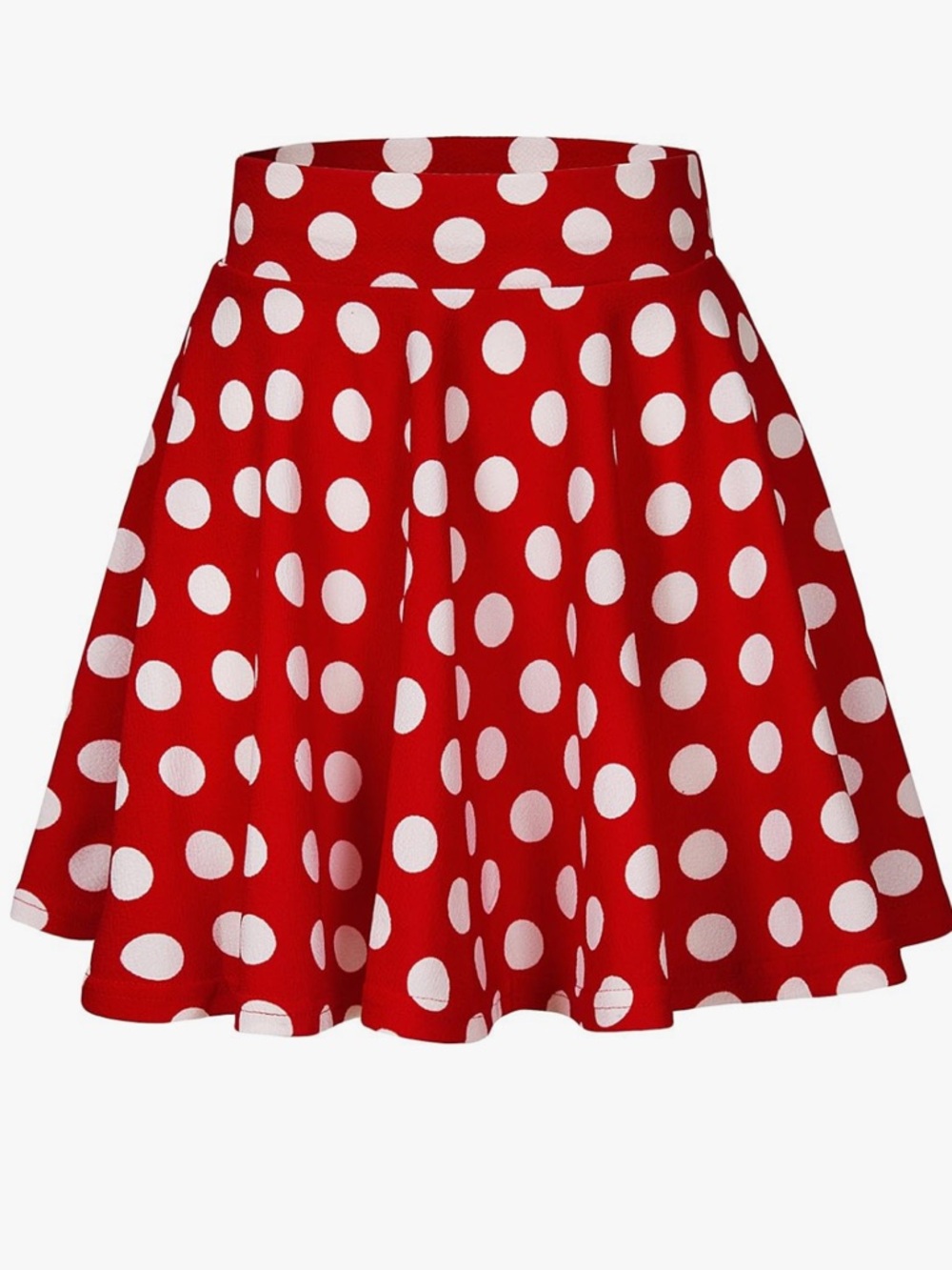 Red Polka Dot Circle Skirt - Flirty Skater Style